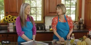 Barbara Olendzki cooking with Jennifer Trainer Thompson